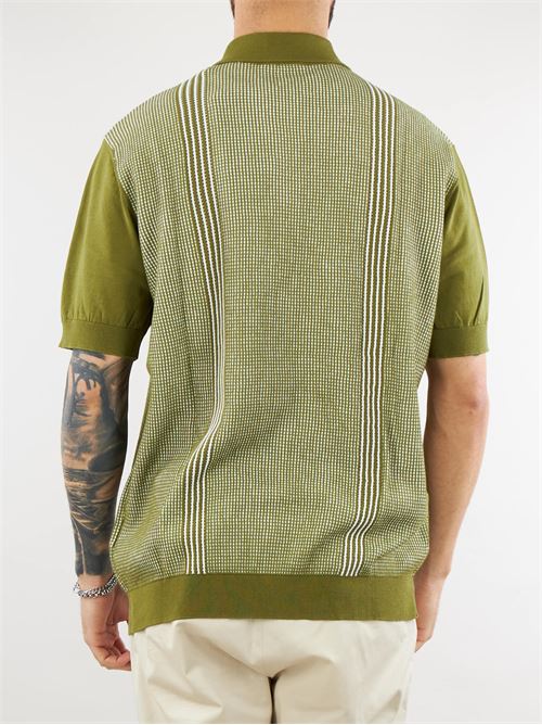Camicia in maglia con maniche corte e lavorazione jacquard Paolo Pecora PAOLO PECORA | Maglia | A027F1002